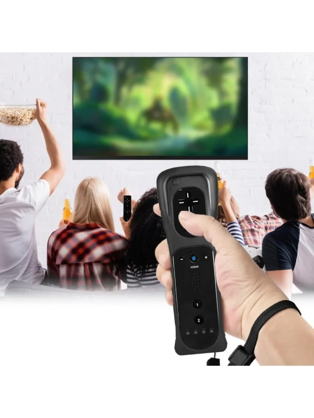 2-Pack Wii Remote Controllers with Silicone Cases & Wrist Straps for Wii U
